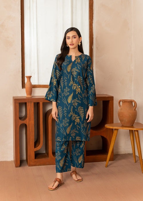 Block Print Linen 2PC Suit for Women | Available in Medium & Large